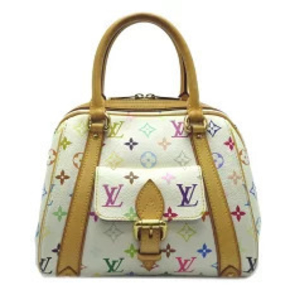 Louis Vuitton Priscilla Handbag Monogram Multicolor Blanc White
